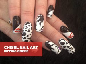 Chisel Dipping powder that gains nail artists the power to create bright and colourful stamped nail designs.