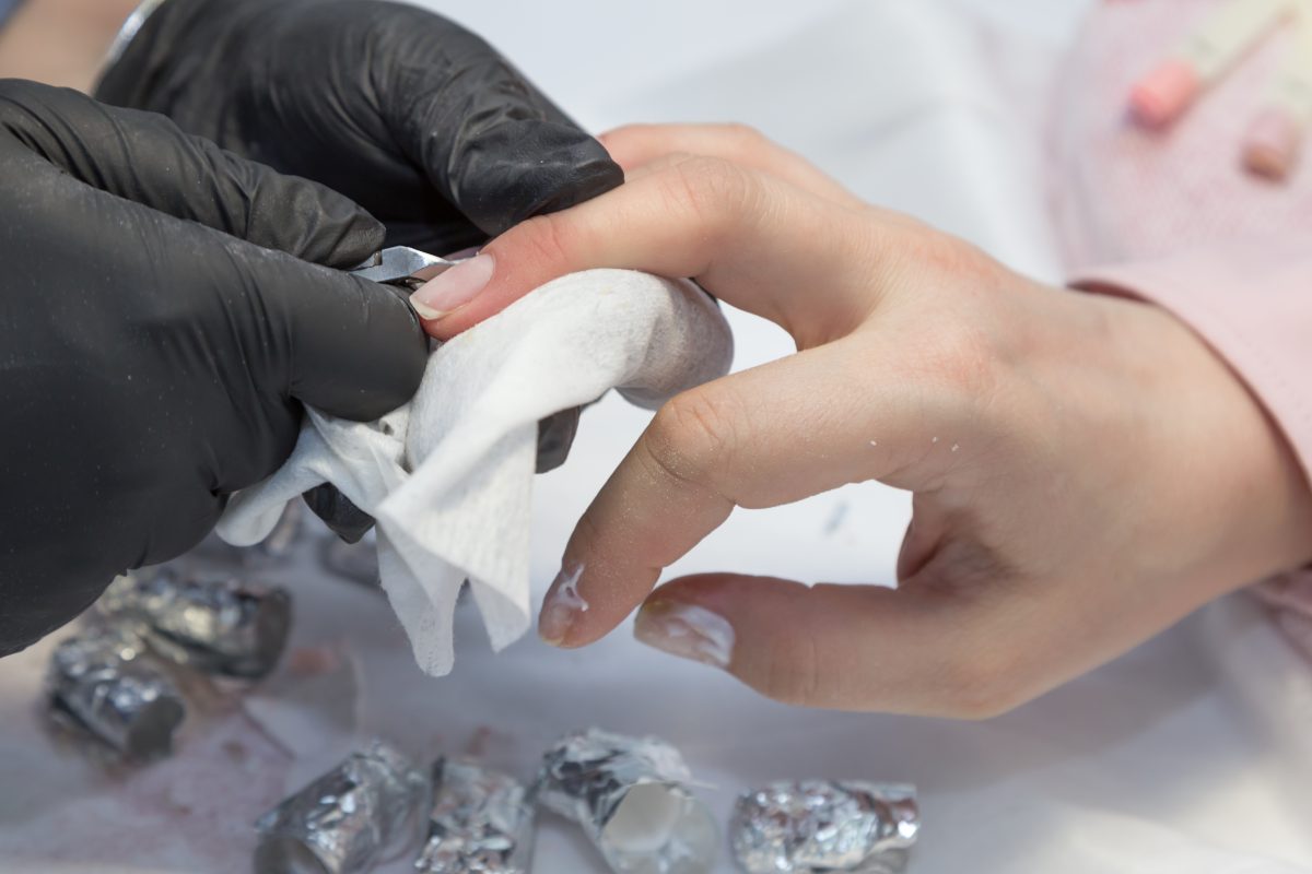 Removing dip powder nails. Soak off nails. Nail care.