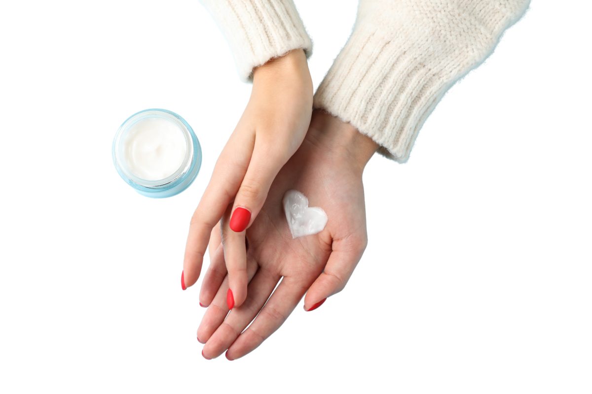 PNG, Christmas cosmetics, hand cream, isolated on white background.